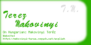 terez makovinyi business card